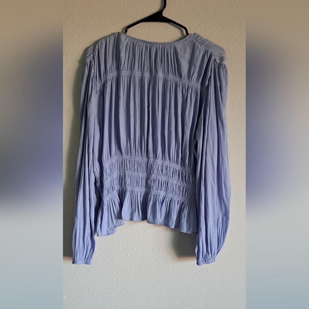 Boho Light Blue Long Sleeve Top - Picture 2 of 5